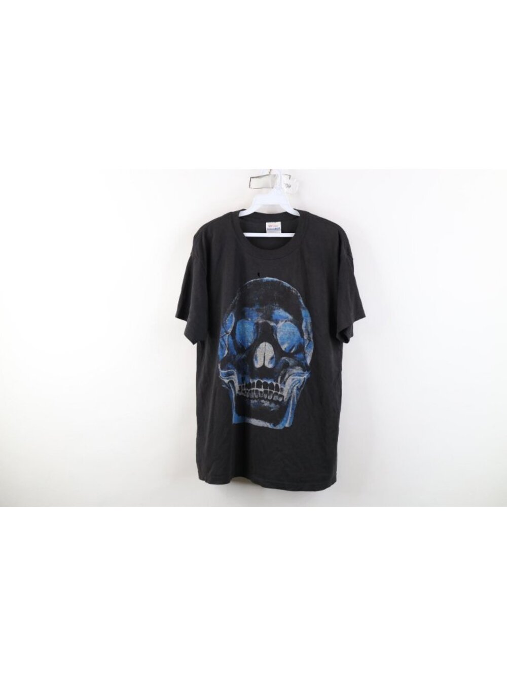 Vintage 90s Y2K Mens Medium Distressed We're Another Kind Skull T-Shirt Black
